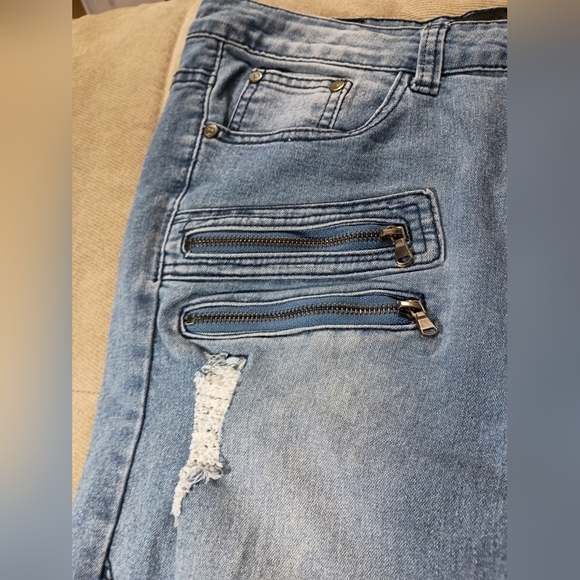 Waimea Men's 32x31 Skinny Fit Distressed Rip Torn Designer Trendy Embroidered - Picture 5 of 16